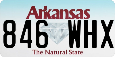 AR license plate 846WHX