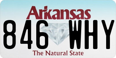AR license plate 846WHY