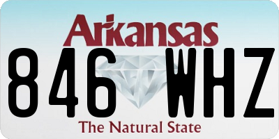 AR license plate 846WHZ