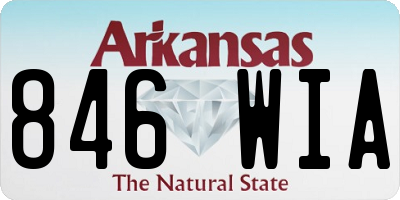 AR license plate 846WIA