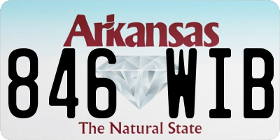 AR license plate 846WIB
