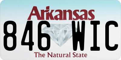 AR license plate 846WIC