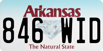 AR license plate 846WID