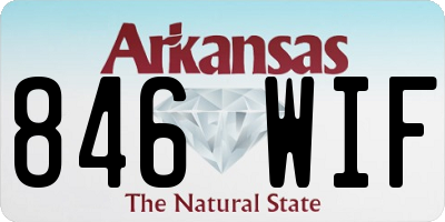 AR license plate 846WIF