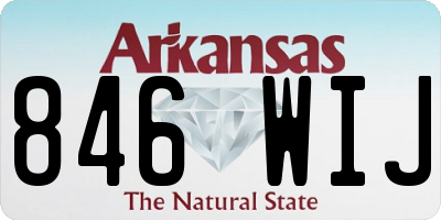 AR license plate 846WIJ