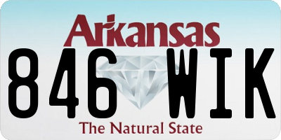 AR license plate 846WIK