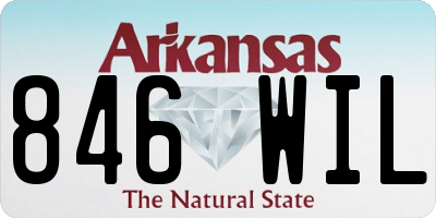 AR license plate 846WIL