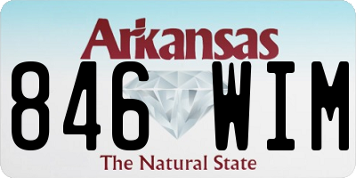 AR license plate 846WIM