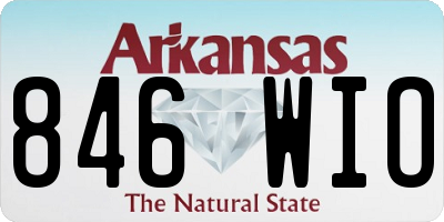 AR license plate 846WIO