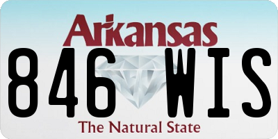 AR license plate 846WIS