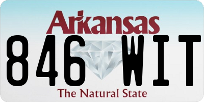 AR license plate 846WIT