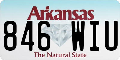 AR license plate 846WIU