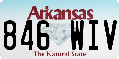 AR license plate 846WIV