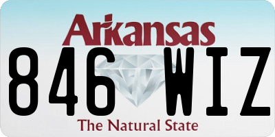 AR license plate 846WIZ