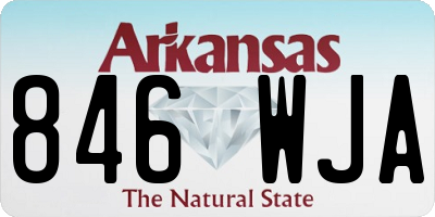 AR license plate 846WJA