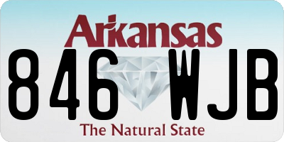 AR license plate 846WJB