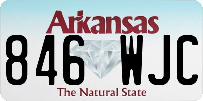 AR license plate 846WJC
