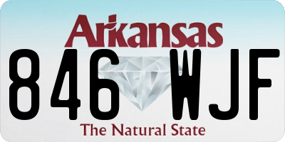 AR license plate 846WJF