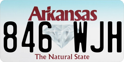 AR license plate 846WJH