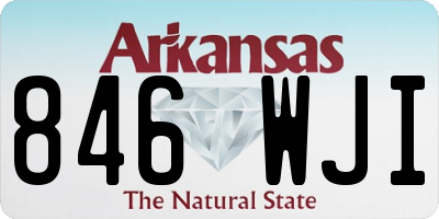 AR license plate 846WJI