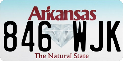 AR license plate 846WJK