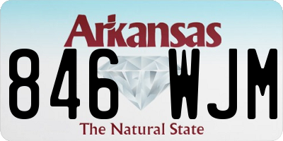AR license plate 846WJM