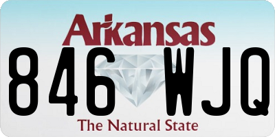 AR license plate 846WJQ