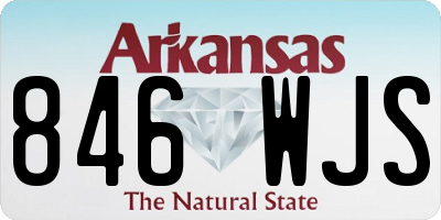 AR license plate 846WJS
