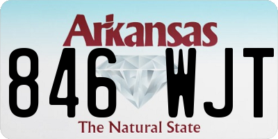 AR license plate 846WJT
