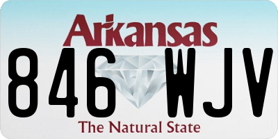 AR license plate 846WJV