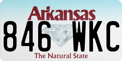 AR license plate 846WKC