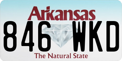 AR license plate 846WKD