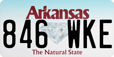 AR license plate 846WKE