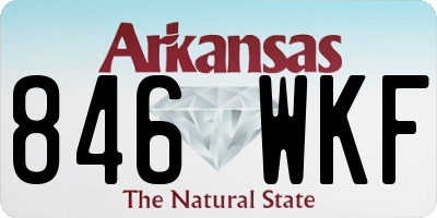 AR license plate 846WKF