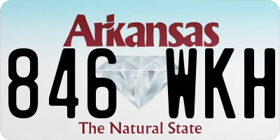 AR license plate 846WKH