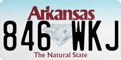 AR license plate 846WKJ