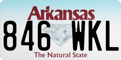 AR license plate 846WKL