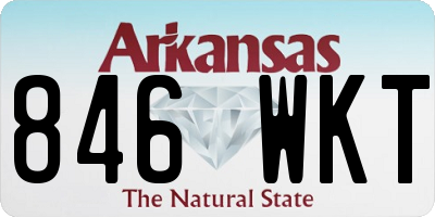 AR license plate 846WKT
