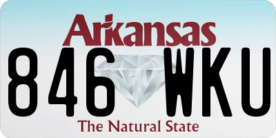 AR license plate 846WKU