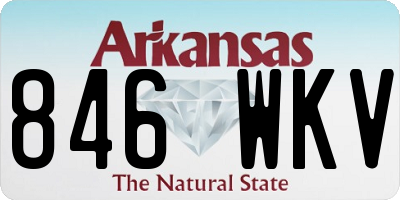 AR license plate 846WKV