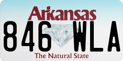 AR license plate 846WLA