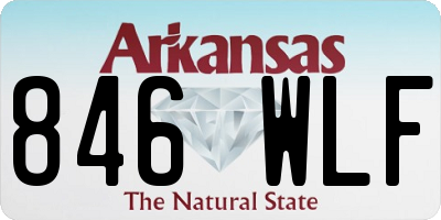 AR license plate 846WLF