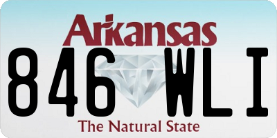 AR license plate 846WLI