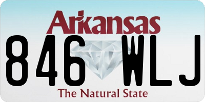 AR license plate 846WLJ