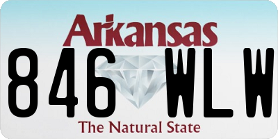 AR license plate 846WLW