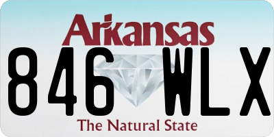 AR license plate 846WLX