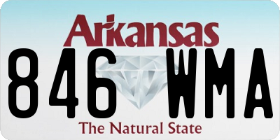 AR license plate 846WMA