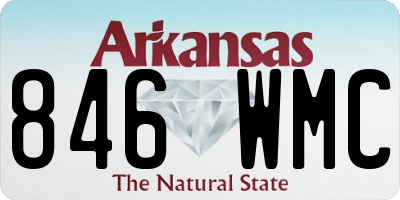 AR license plate 846WMC