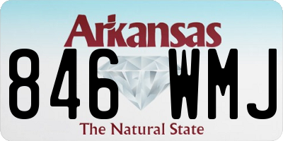 AR license plate 846WMJ