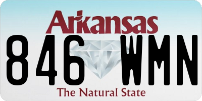 AR license plate 846WMN